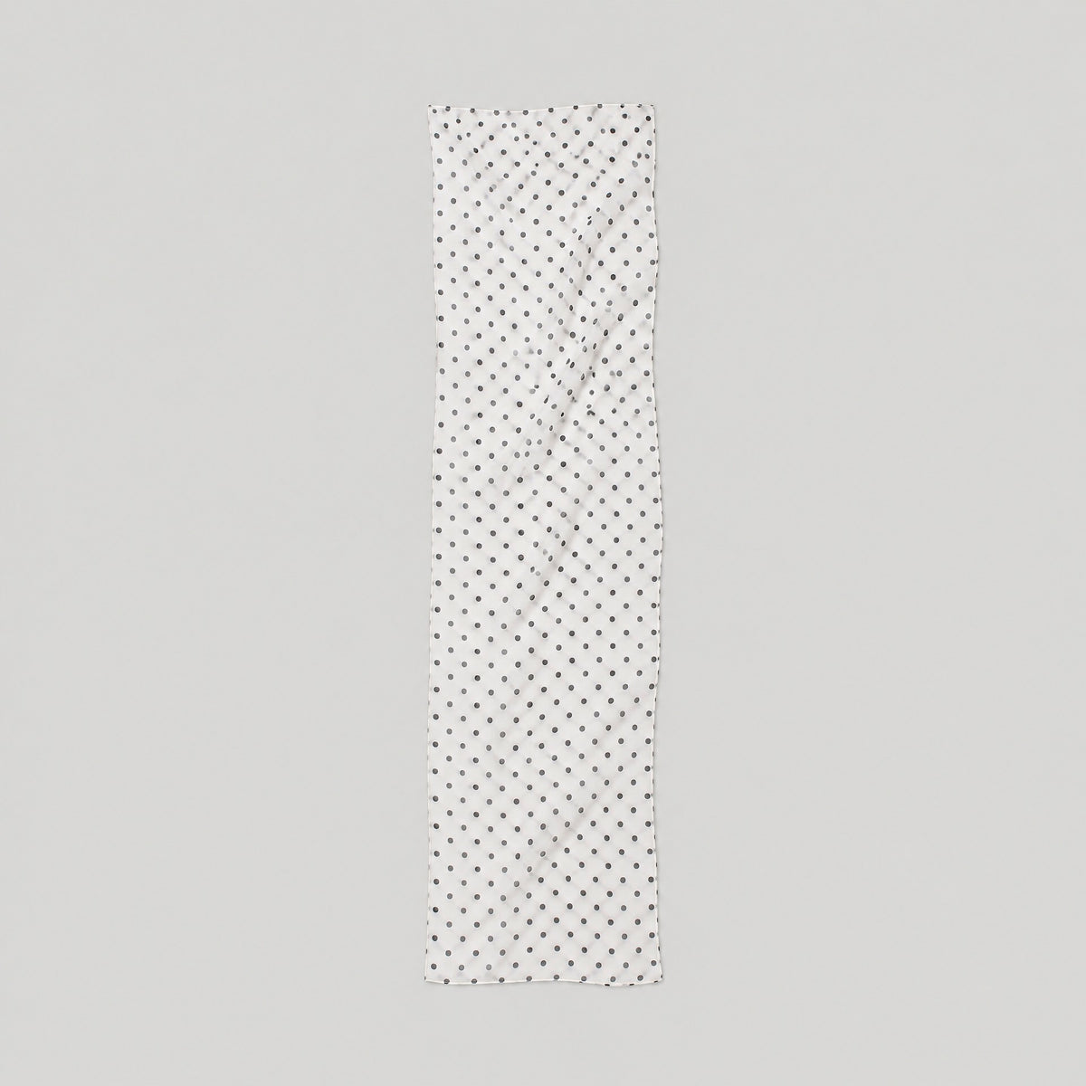 Dot Print Mulberry Silk Long Scarf – 16.5 x 63 in