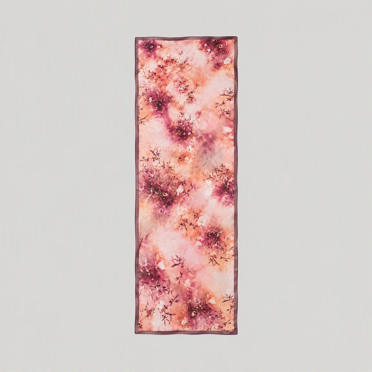 Magnolia Mulberry Silk Long Scarf – 22 x 67 in