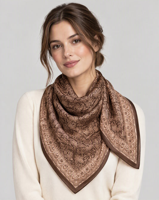 Muted Tone Mulberry Silk Scarf – 69 x 43 in