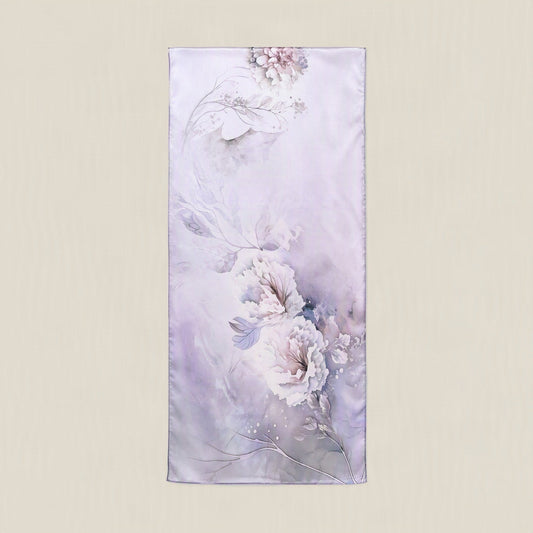 Lilac Mist mulberry silk scarf