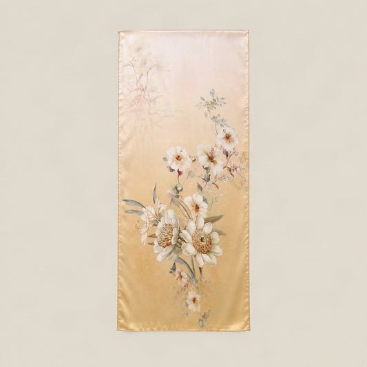 Golden Valley Spring mulberry silk scarf