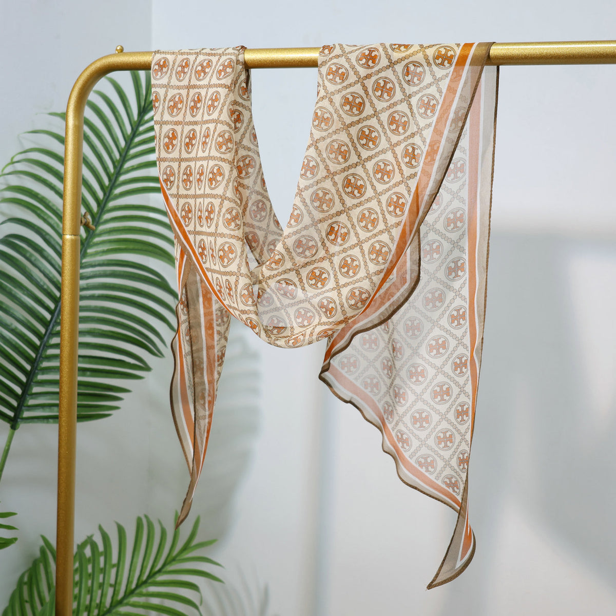 Time Imprint mulberry silk scarf