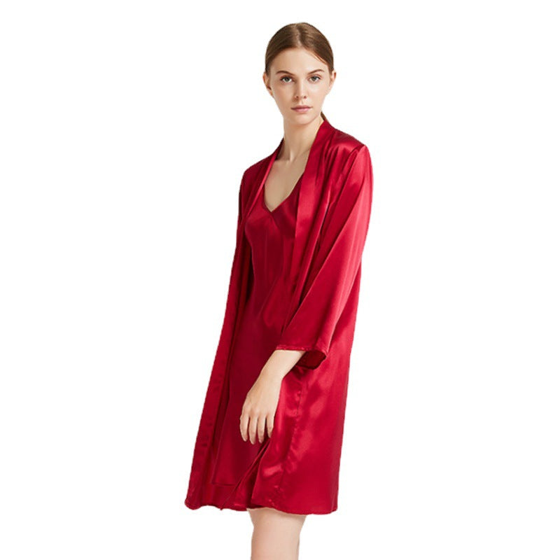 19 Momme 100% Mulberry Silk Robe – Lightweight Luxury Loungewear