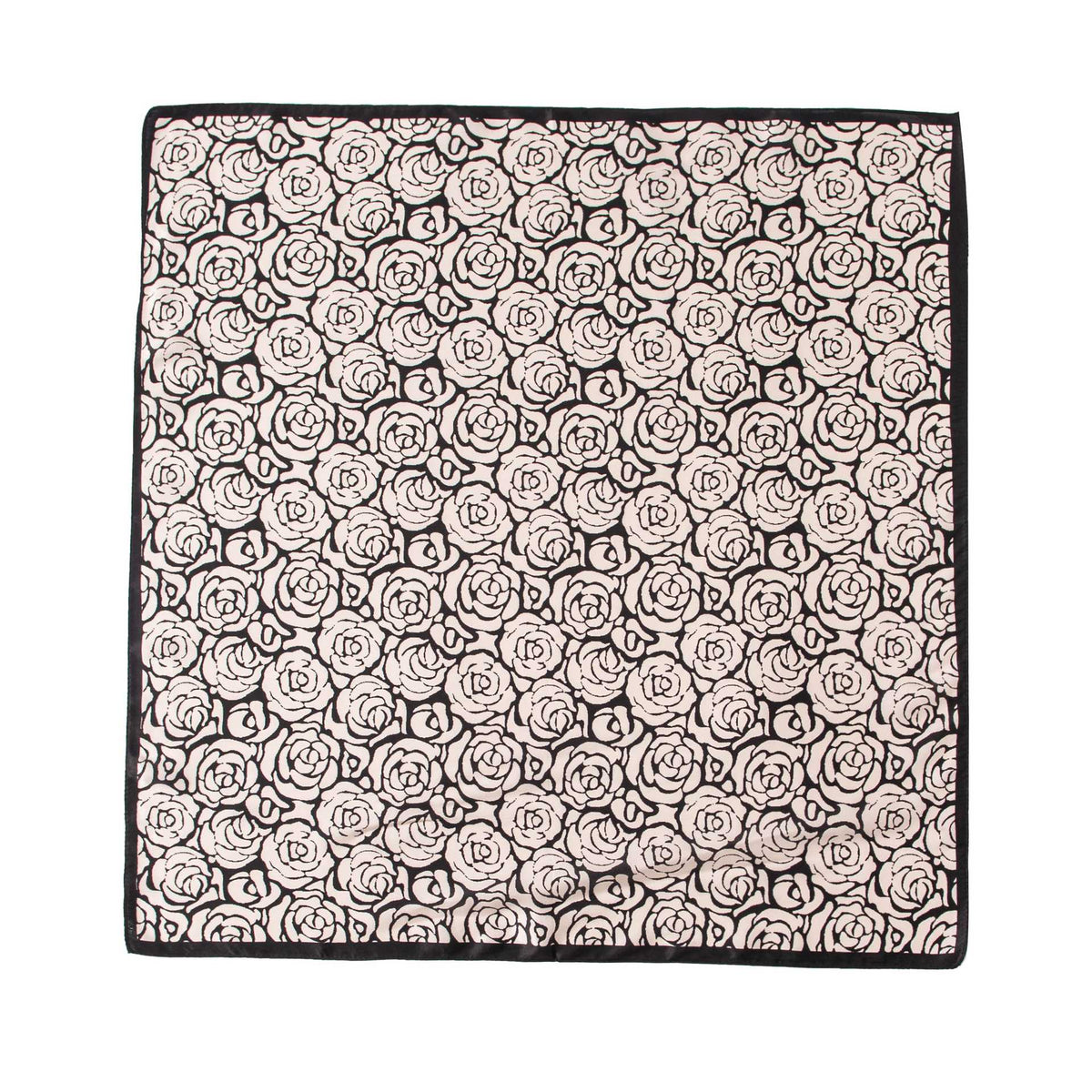 Camellia Shadow mulberry silk square scarf, 26 x 26 in