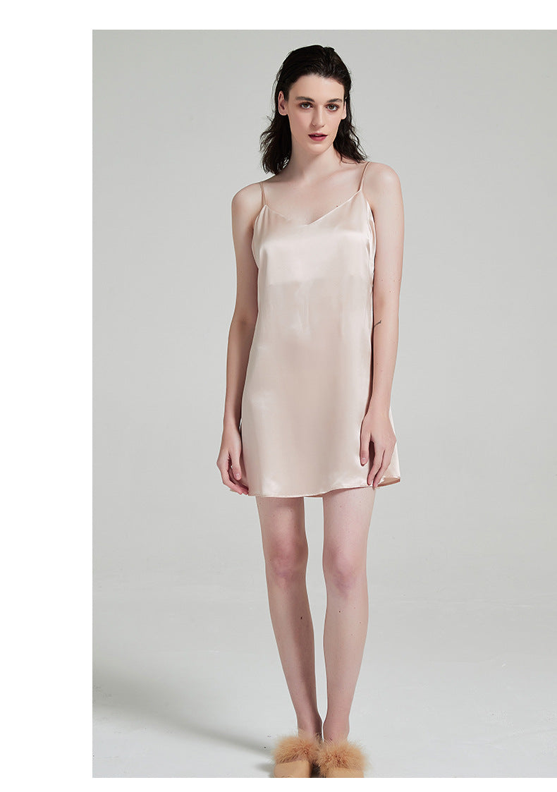 100% Mulberry Silk Camisole & Robe Sleepwear Set, 19 Momme, 2-Piece Loungewear
