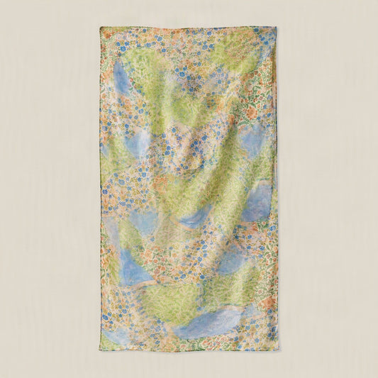 Spring Vitality mulberry silk scarf