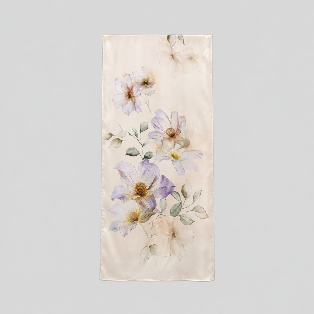 Morning Dew Mulberry Silk Long Scarf – 22 x 68 in