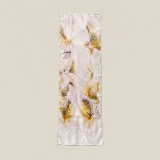 Bamboo Serenity jacquard mulberry silk scarf