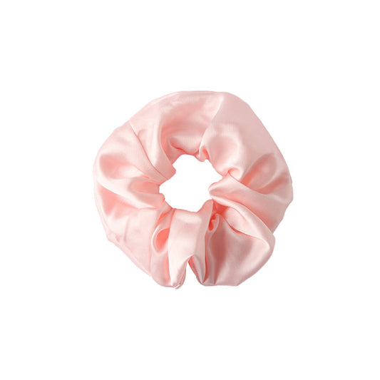 SuuSilk Puffy Mulberry Silk Scrunchie in ice blue, baguette silhouette, best for fall 2026 hair health.