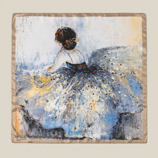 Ballet Girl mulberry silk square scarf