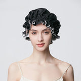 Black & Silver Gray Reversible (Ruffle Edge Double Layer)