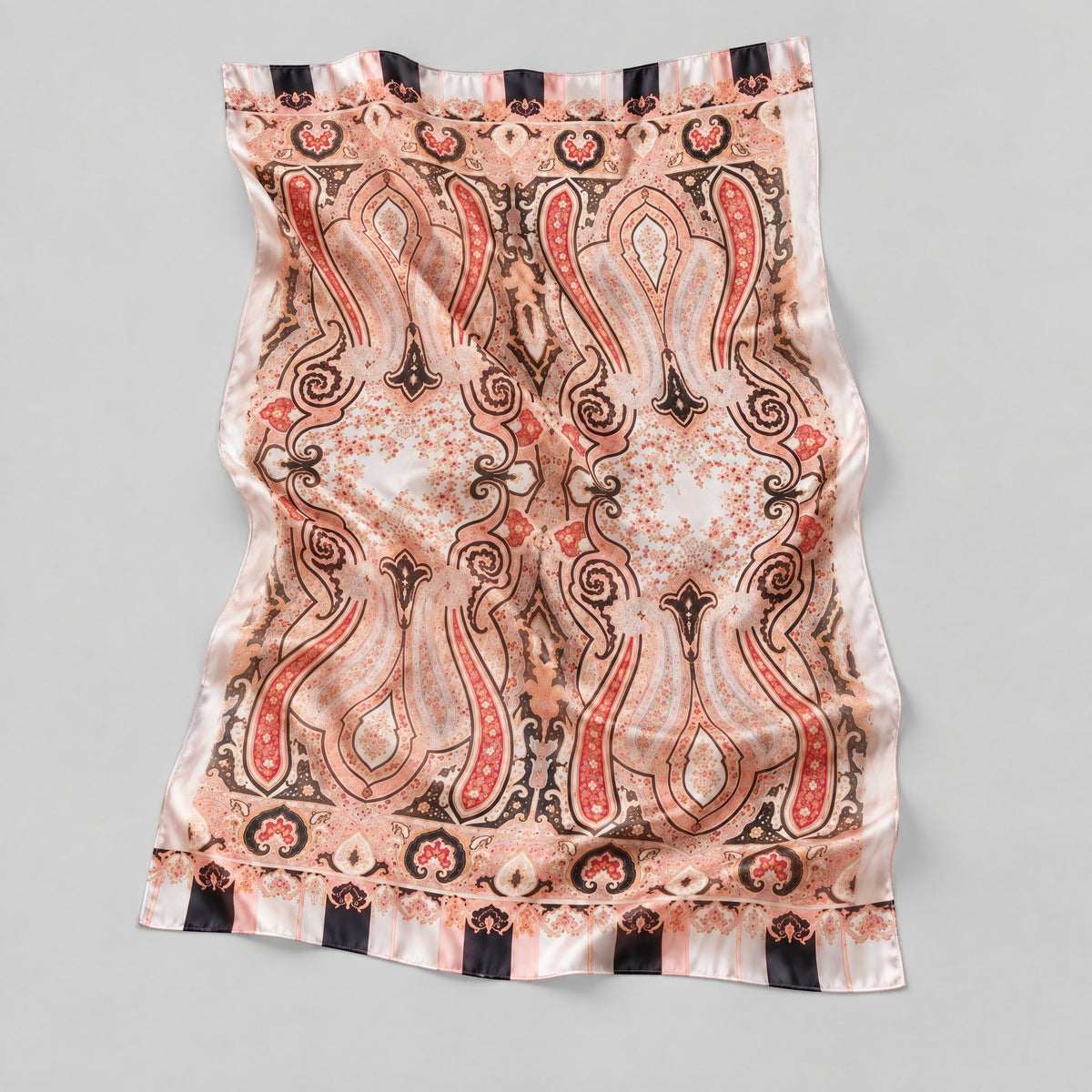 Mirror Print Mulberry Silk Oversized Scarf – 69 x 43 in