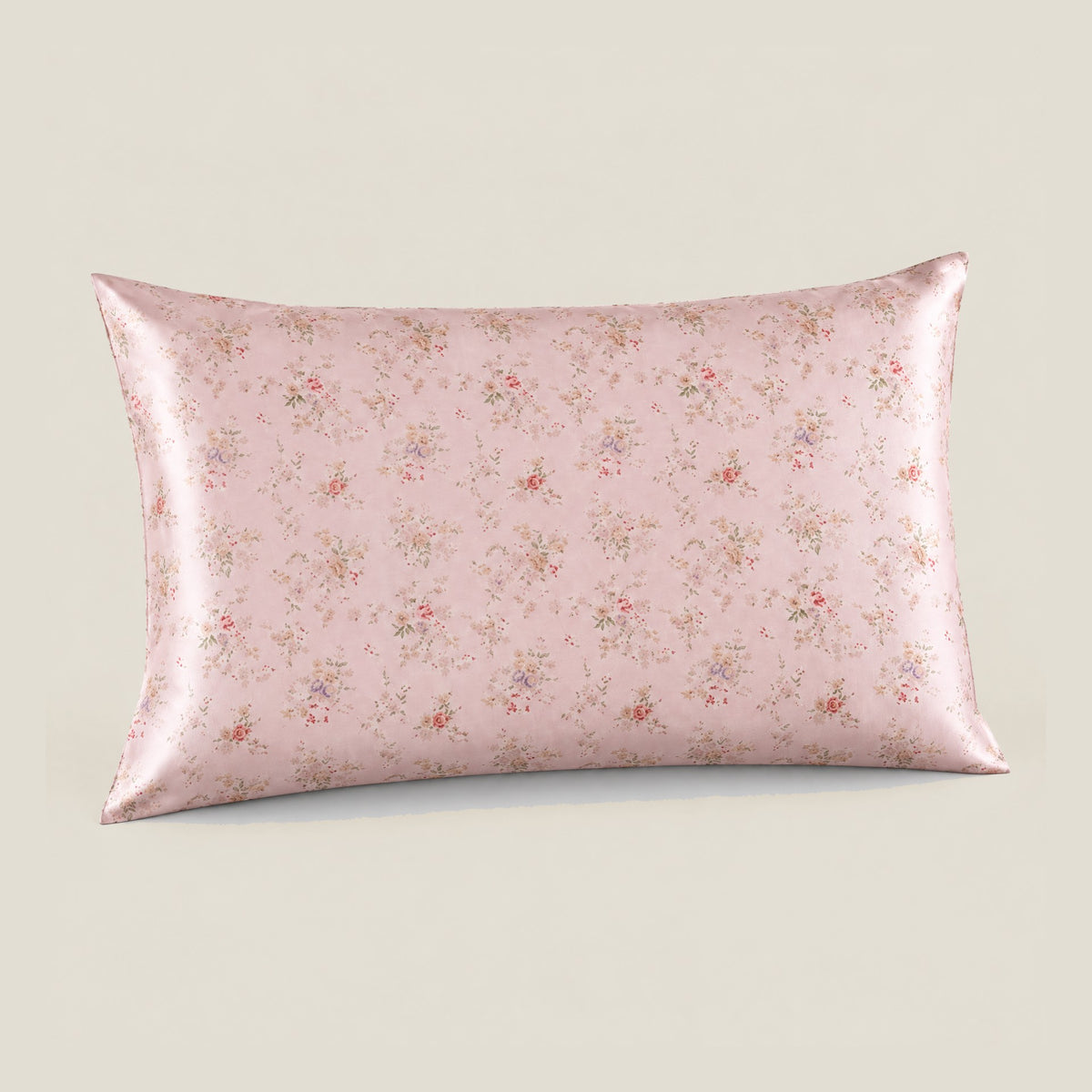 Petal Pink Ditsy printed mulberry silk pillowcase