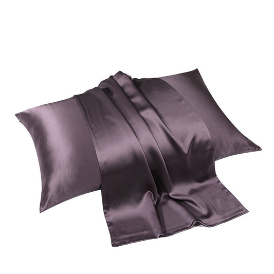 Light gold silk pillowcase with pale champagne tones
