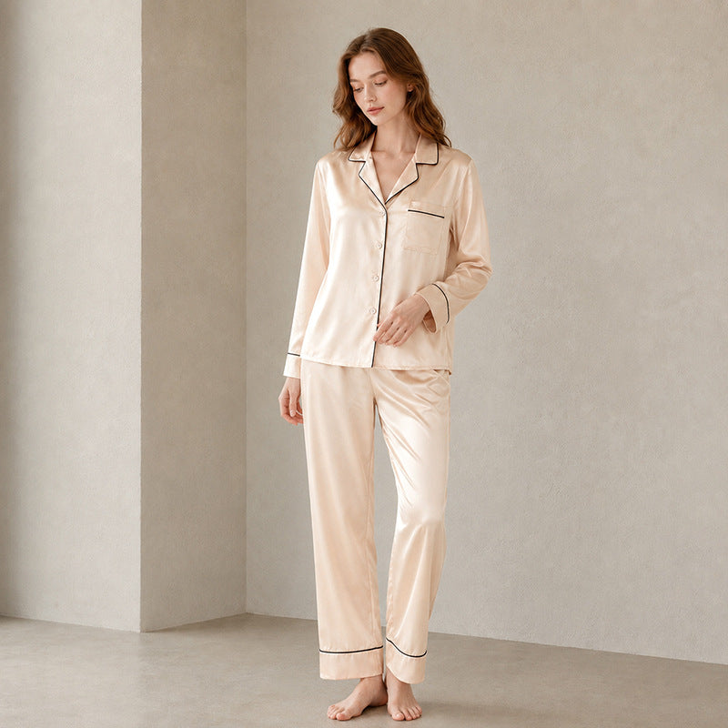 Light Apricot 30 Momme mulberry silk pajama set