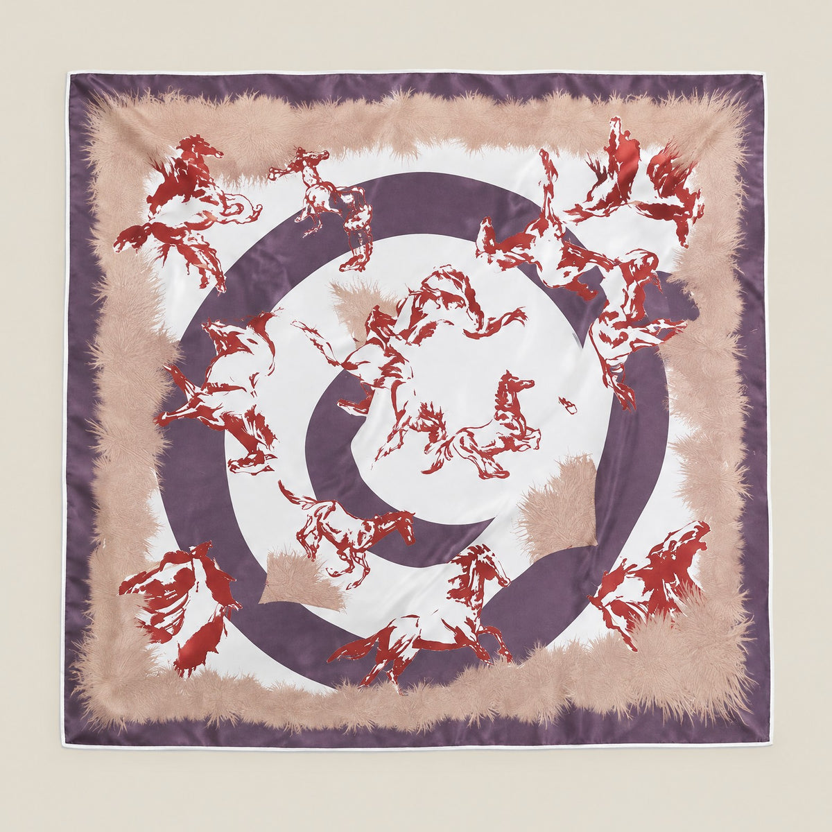 Spring Bloom mulberry silk square scarf