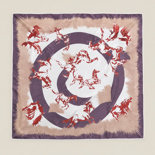 Spring Bloom mulberry silk square scarf