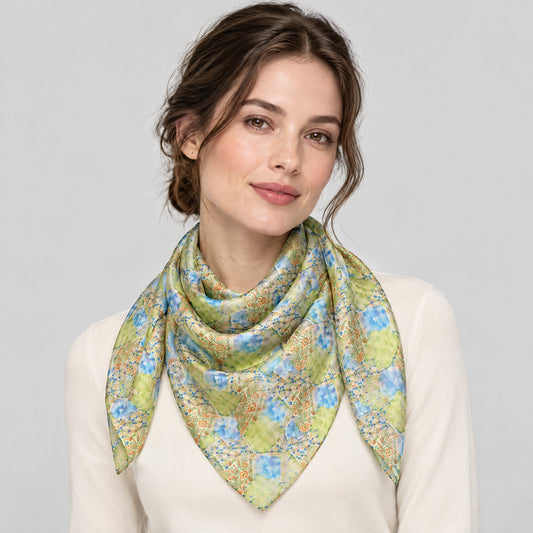 Spring Renewal Mulberry Silk Scarf – 69 x 43 in