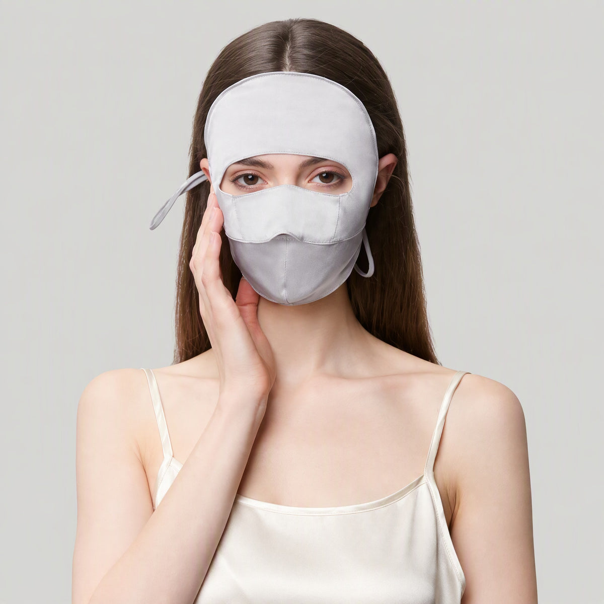 Mulberry Silk Full-Face Sun Cover