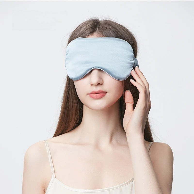 22 Momme 100% Mulberry Silk Sleep Set – Eye Mask, Headband & Scrunchie, Light-Blocking