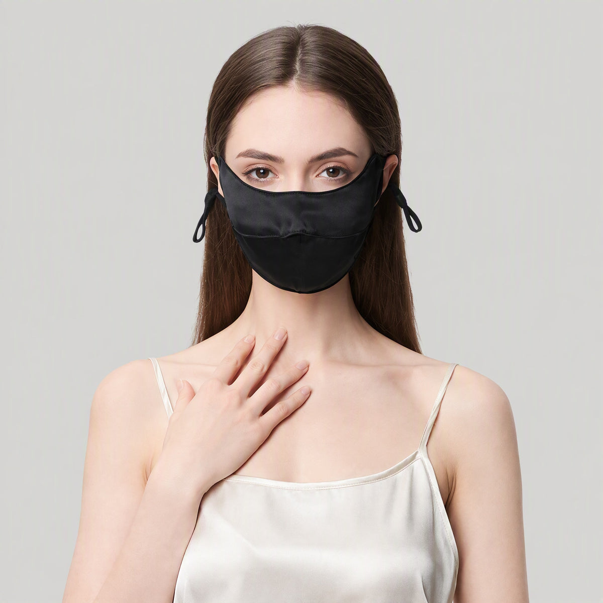 Double-Layer Mulberry Silk Half-Face Sun Mask