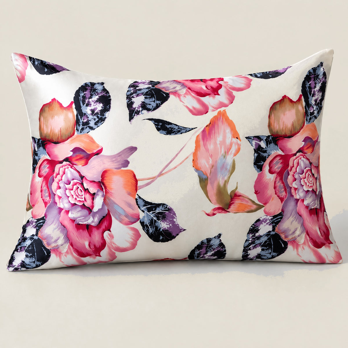 Coral Bouquet Printed Mulberry Silk Pillowcase – 20 x 30 in