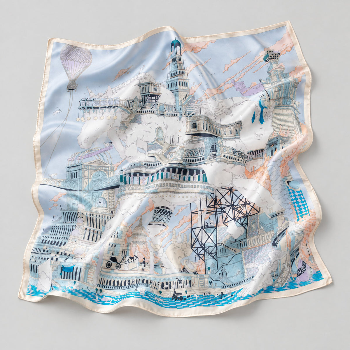 Horse Kingdom Mulberry Silk Square Scarf – 26 x 26 in