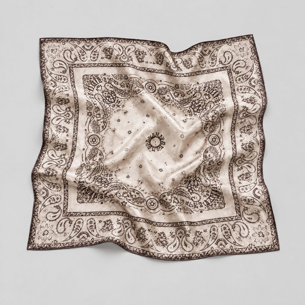 Paisley Mulberry Silk Square Scarf – 34 x 34 in