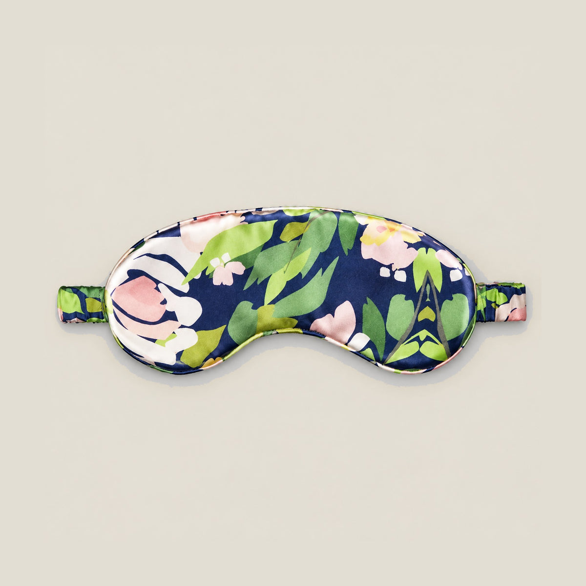Misty Gray printed mulberry silk sleep eye mask