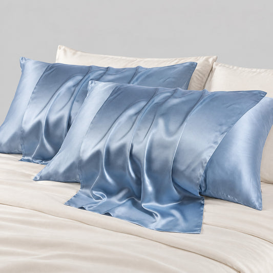 22 Momme Matte Double-Sided Silk Pillowcase with Hidden Zipper, Multicolour 100% Mulberry Silk