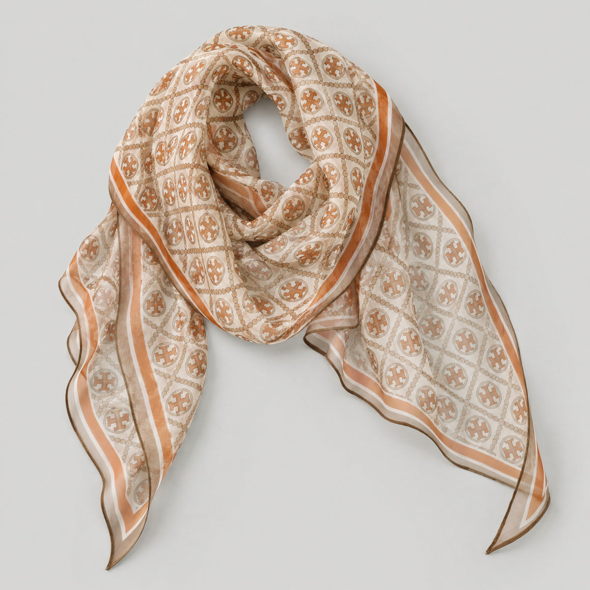 Time Imprint Mulberry Silk Long Scarf – 13 x 63 in