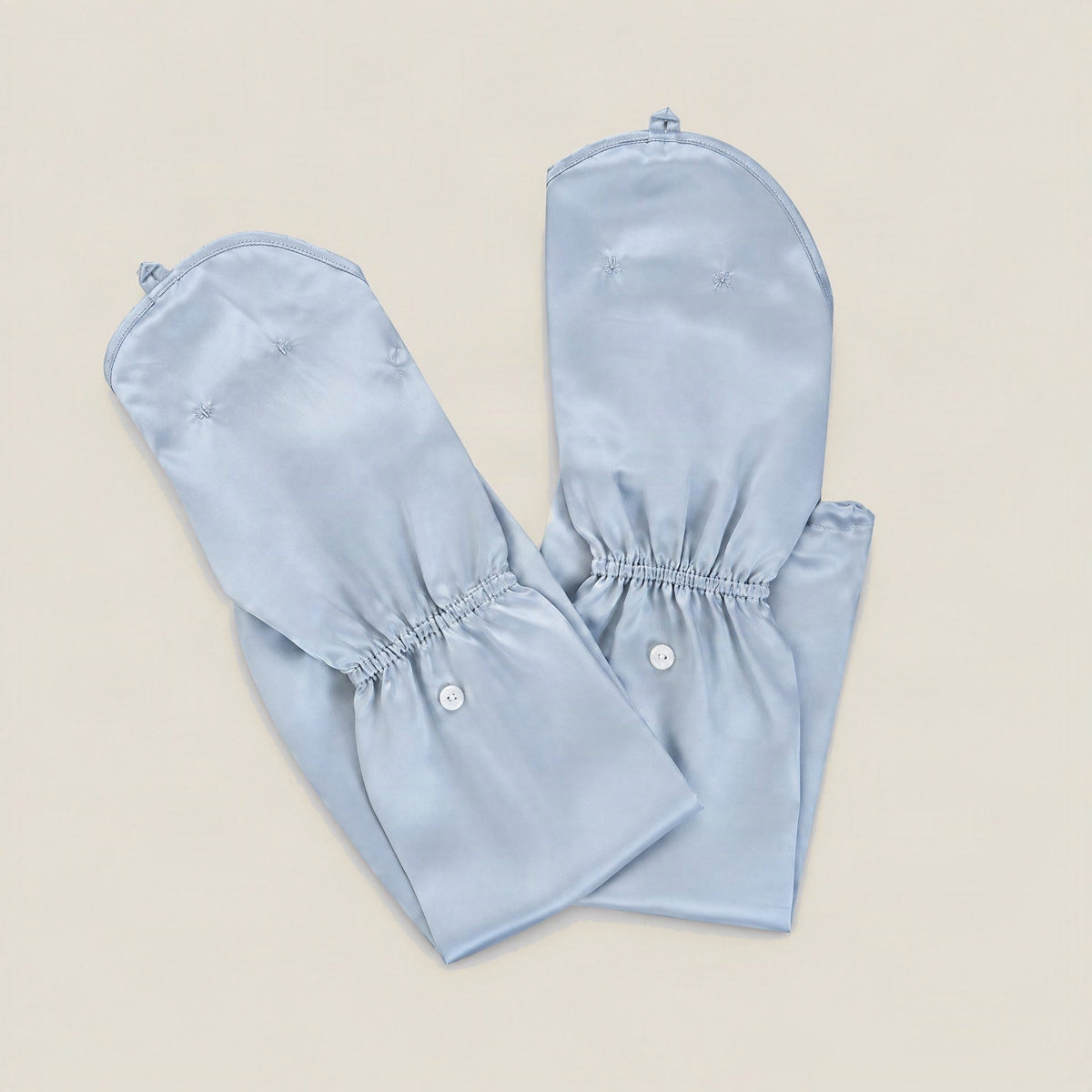 Gray-Blue (Upgraded) Lightweight 100% Mulberry Silk Arm Sleeves – UV-Blocking for Driving & Cycling