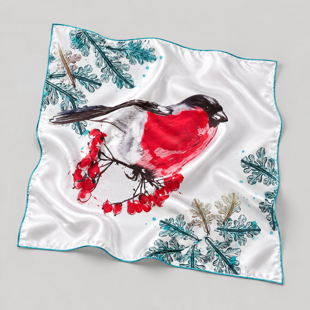 Orioles & Swallows Mulberry Silk Square Scarf – 43 x 43 in