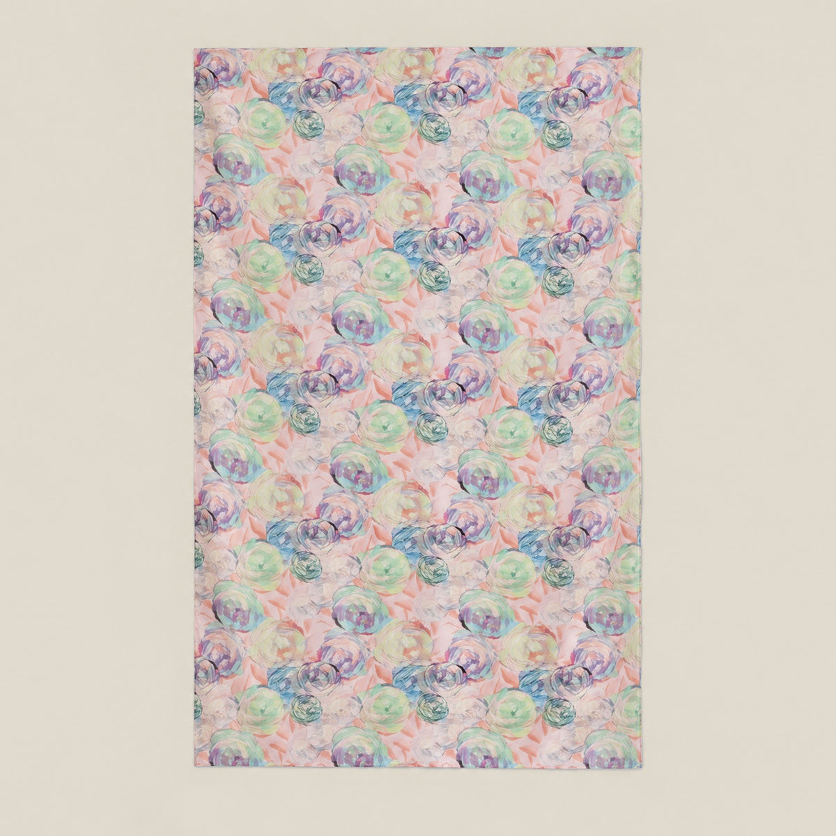 Pink diamond rose mulberry silk scarf, 69 x 43 in