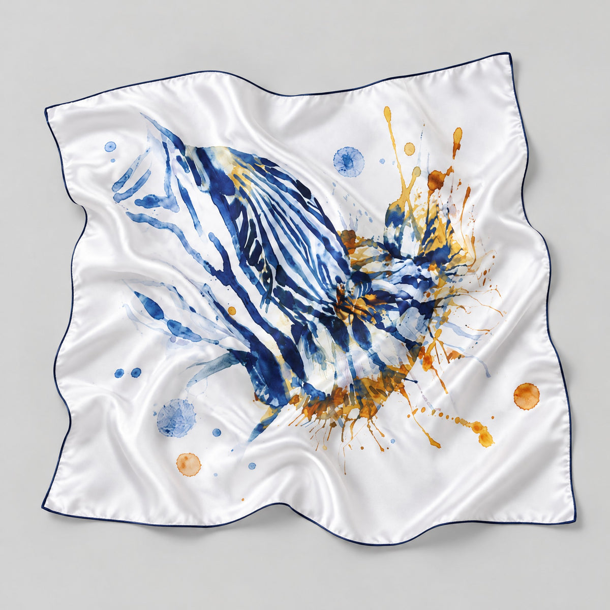 Zebra Print Mulberry Silk Square Scarf – 43 x 43 in
