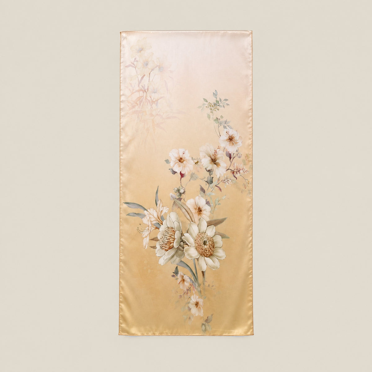 Golden Valley Spring mulberry silk scarf