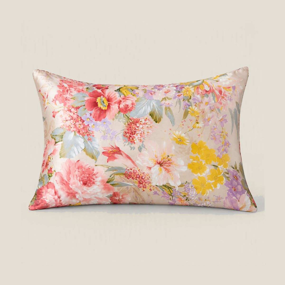 Confetti Blossom printed mulberry silk pillowcase