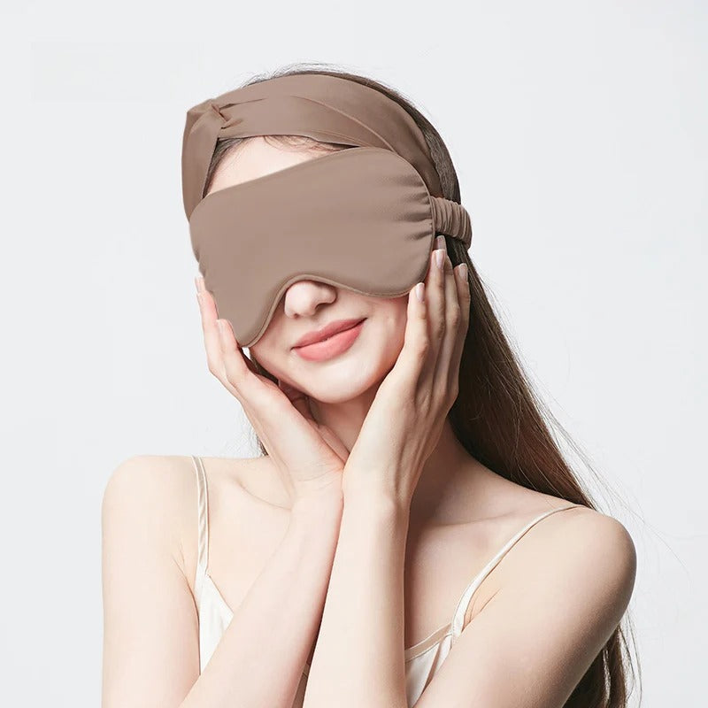 22 Momme 100% Mulberry Silk Sleep Set – Eye Mask, Headband & Scrunchie, Light-Blocking