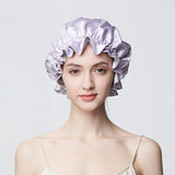 Light Purple & Silver Gray Reversible (Ruffle Edge Double Layer)