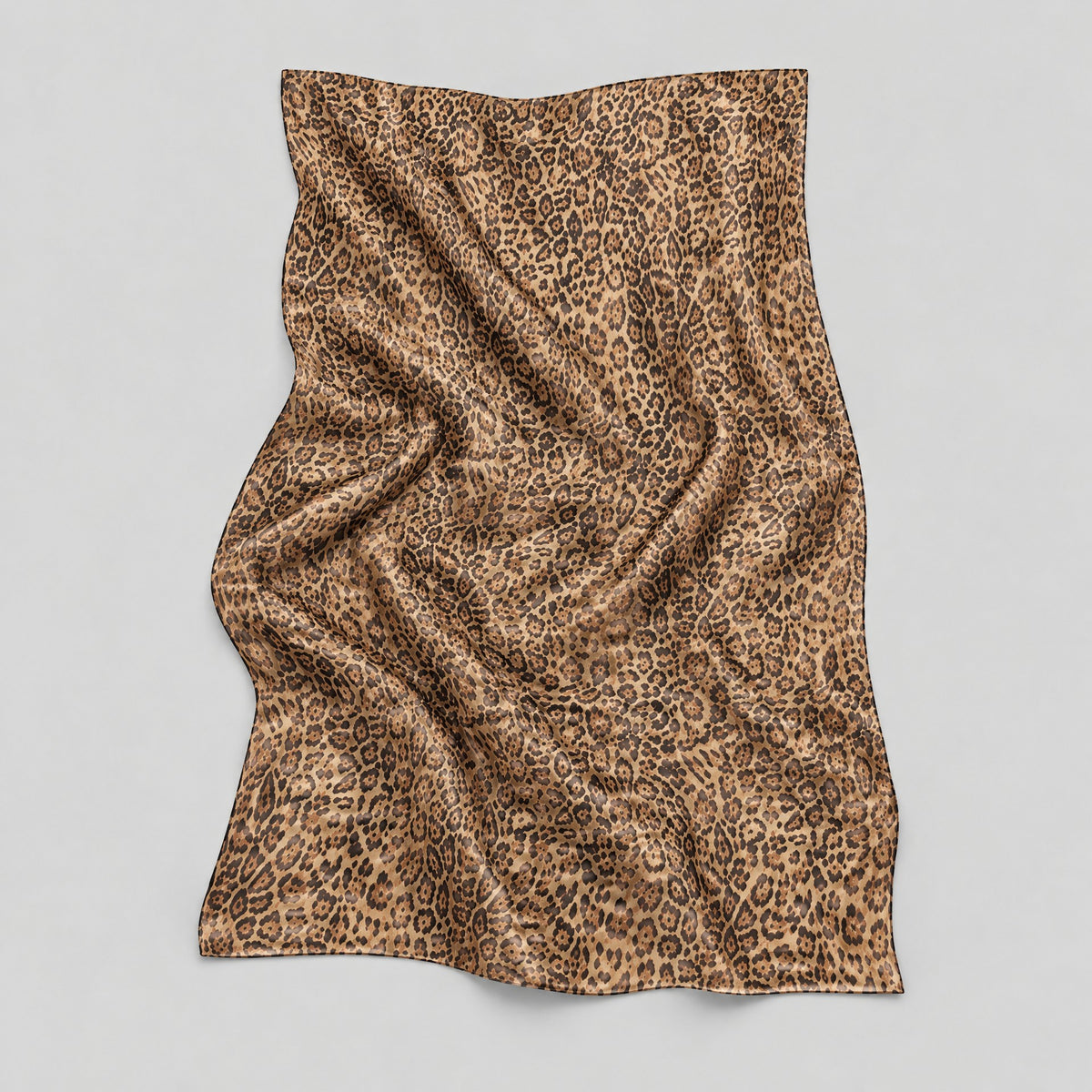 Leopard Print Mulberry Silk Oversized Scarf – 69 x 43 in
