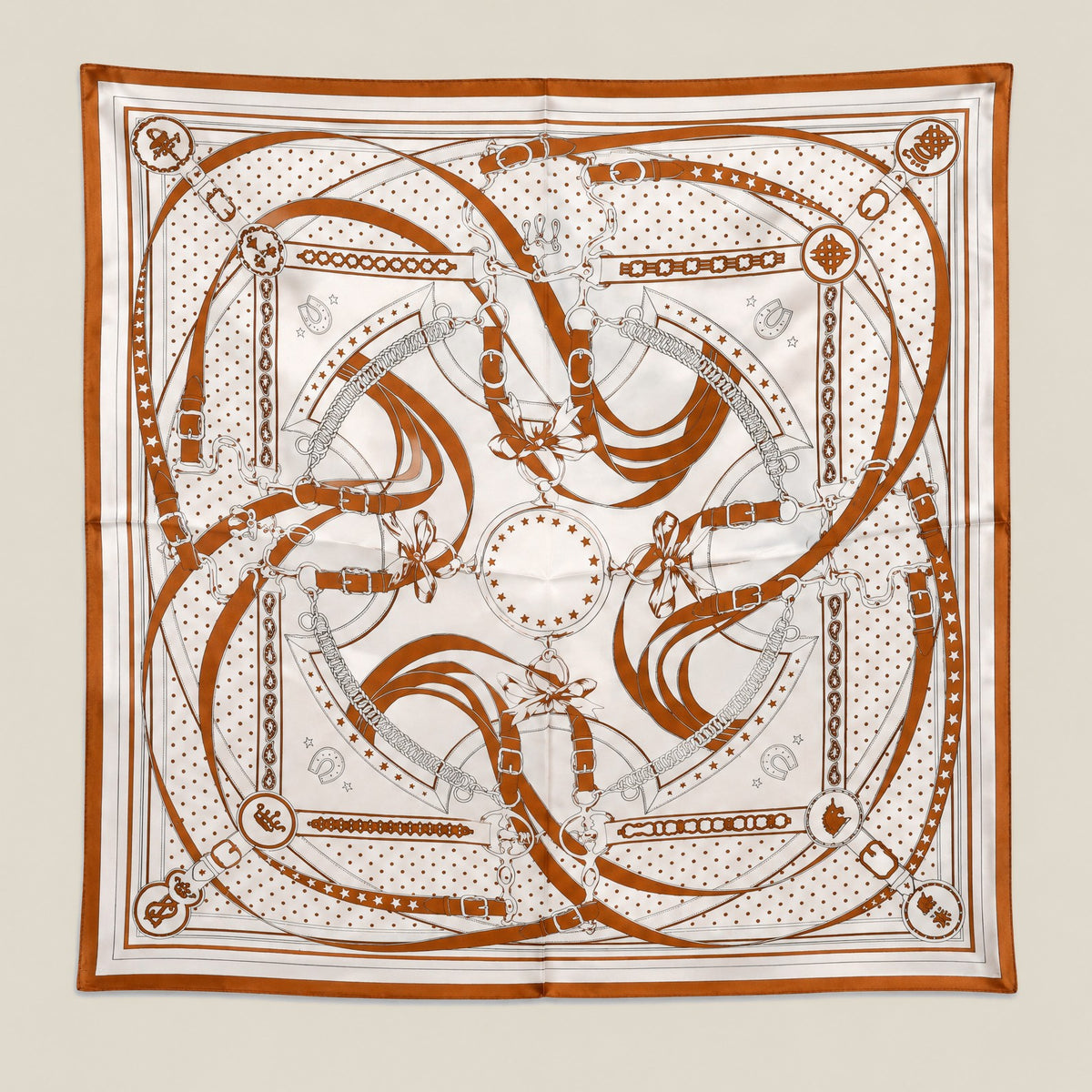 Equestrian Weave mulberry silk square scarf