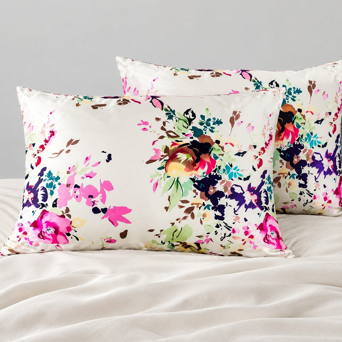 Fuchsia Splash Printed Mulberry Silk Pillowcase – 20 x 30 in