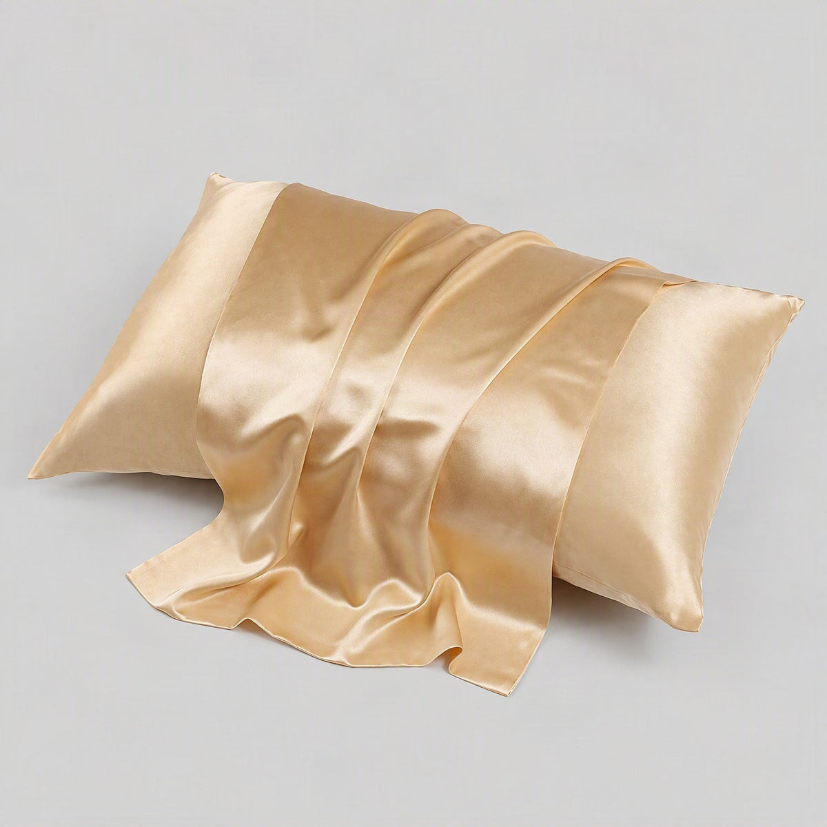 SuuSilk 22 Momme matte mulberry silk envelope pillowcase in multicolour, displayed flat showing its smooth double-sided finis