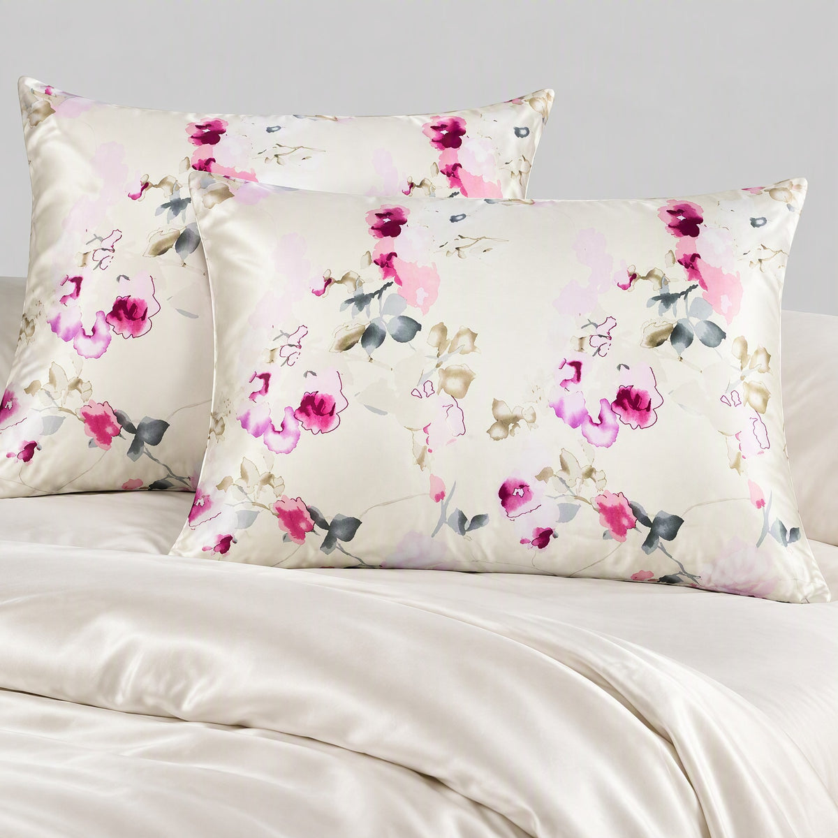 Rose Mist Printed Mulberry Silk Pillowcase – 20 x 30 in