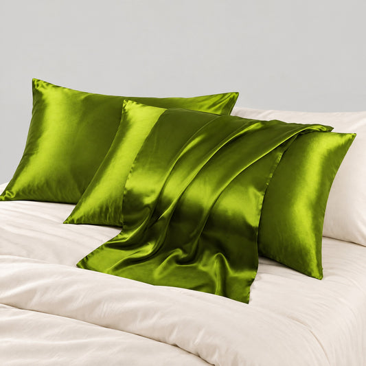 19 Momme Solid Double-Sided Silk Pillowcase with Hidden Zipper, Multicolour 100% Mulberry Silk