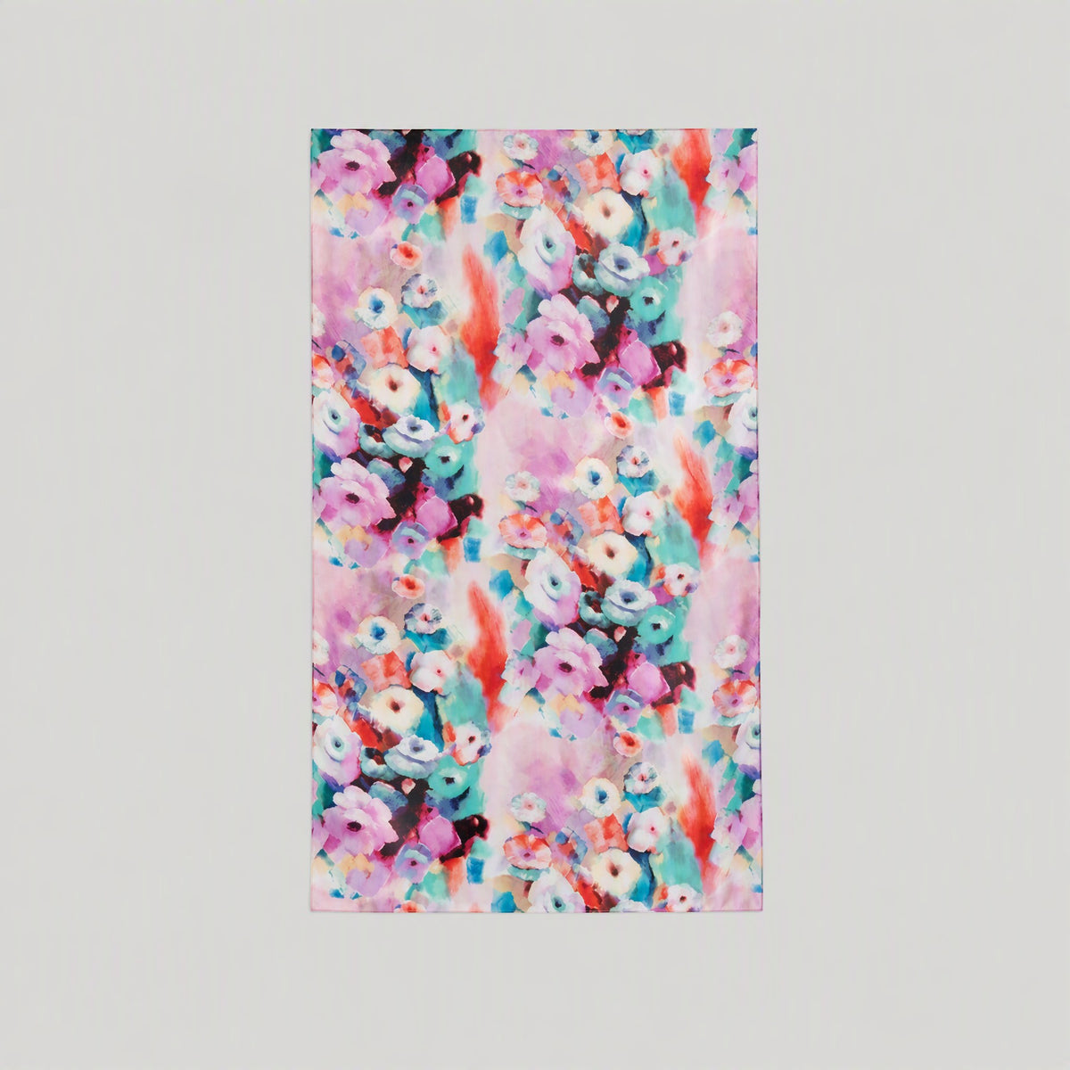 Watercolor Floral Mulberry Silk Oversized Scarf – 69 x 43 in