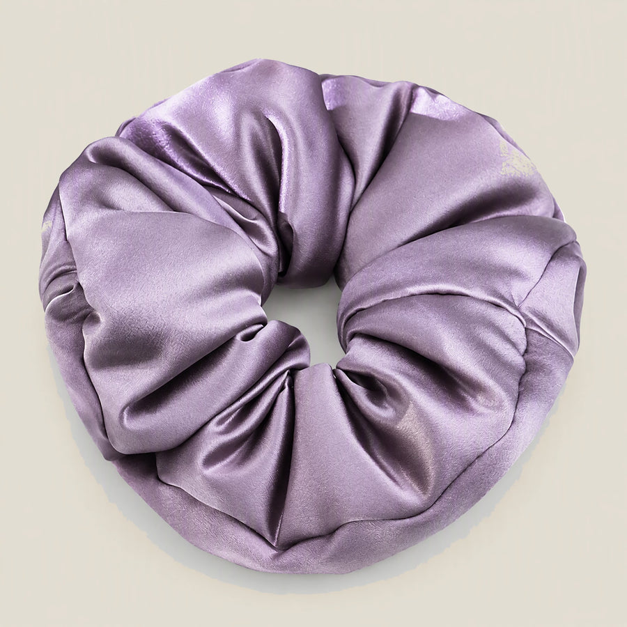 30 Momme Padded 100% Mulberry Silk Scrunchie – Gentle on Hair for Everyday Wear, 2.4 / 3.1 in