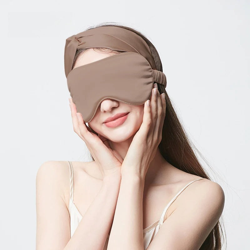 16 Momme Embroidered 100% Mulberry Silk Sleep Eye Mask – Light-Blocking, Breathable for Travel & Sleep