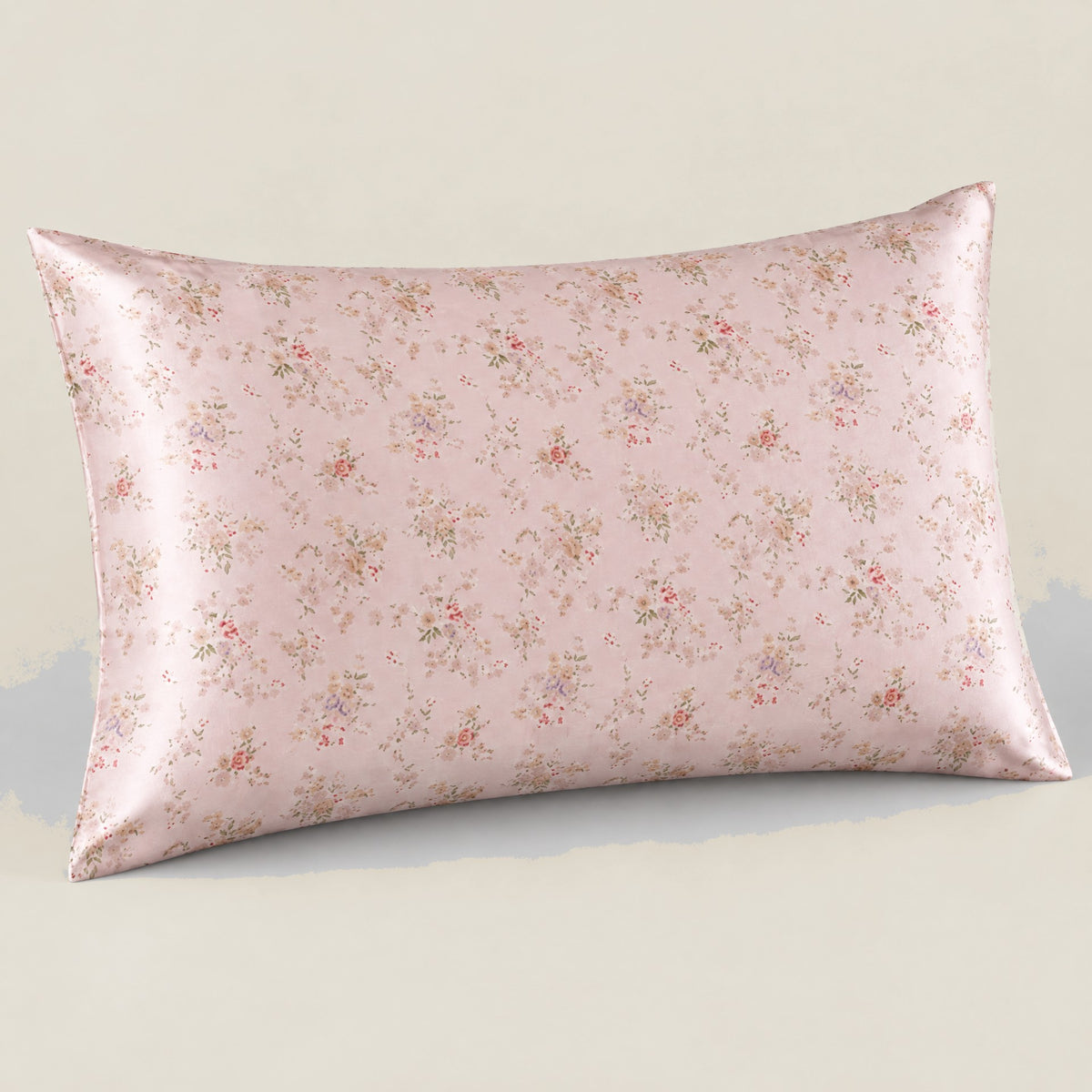 Petal Pink Ditsy Printed Mulberry Silk Pillowcase – 20 x 30 in