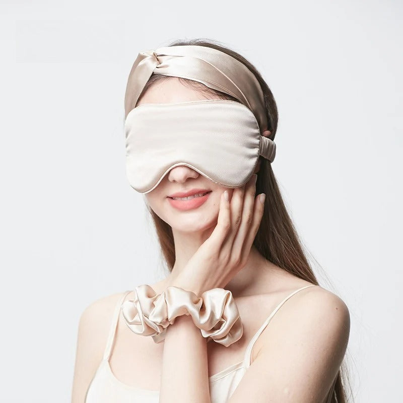 Champagne mulberry silk sleep eye mask